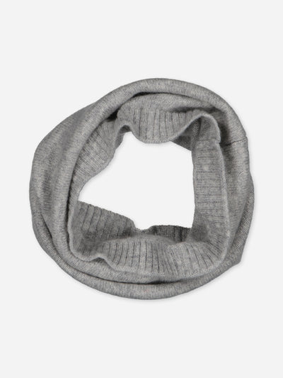 Grey snood made in regenerated cashmere