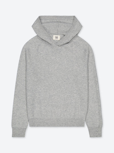 Sweat à capuche en cachemire gris unisexe oversize 