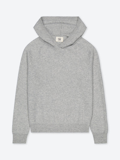 Grey cashmere hoodie unisex oversize 