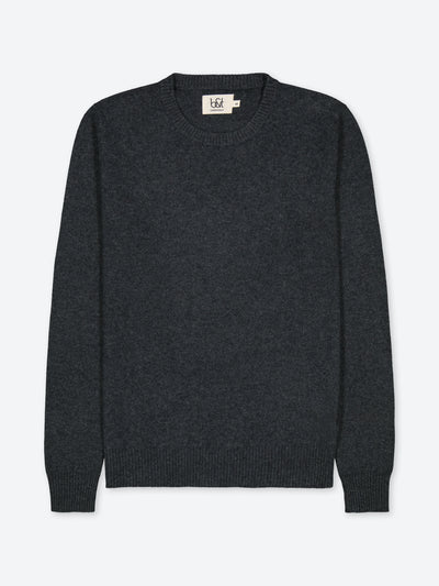 Unisex adult charcoal sweater in regenerated cashmere 