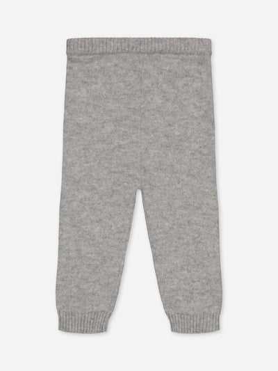 Leggings en cachemire gris bébé