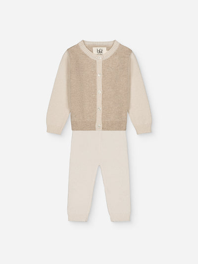 Ensemble bébé en cachemire - cardigan et leggings