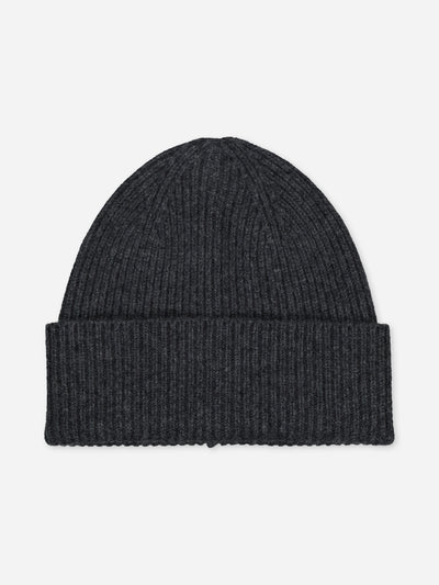 The beanie of a lifetime in charcoal, roll cuff