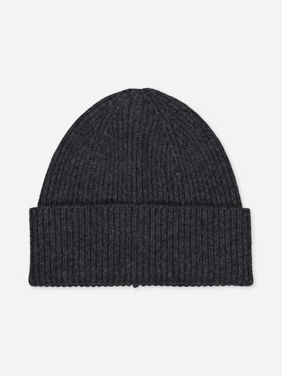 The beanie of a lifetime in charcoal, roll cuff