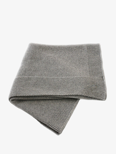 Grey baby blanket in regenerated cashmere
