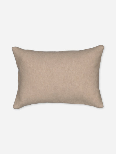 Mini cushion in regenerated cashmere to personalize in timeless beige