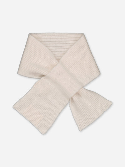Ivory baby scarf in regenerated cashmere