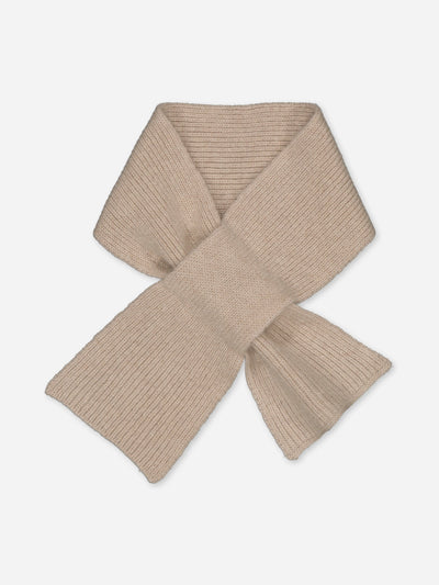 Beige dog scarf in regenerated cashmere to personalize