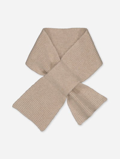 Beige dog scarf in regenerated cashmere