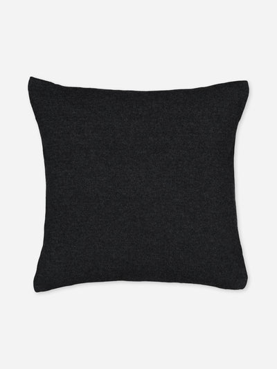 Coussin en cachemire régénéré anthracite à personnaliser