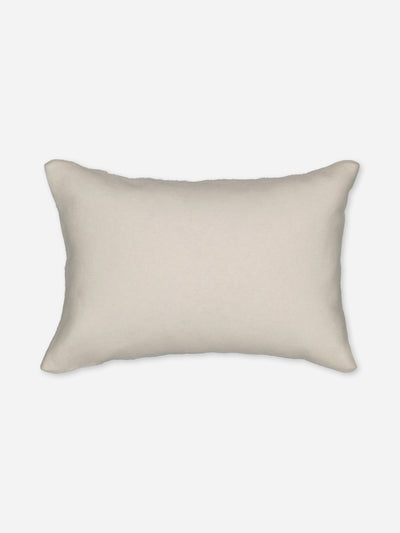 Mini cushion in regenerated cashmere in ivory colour